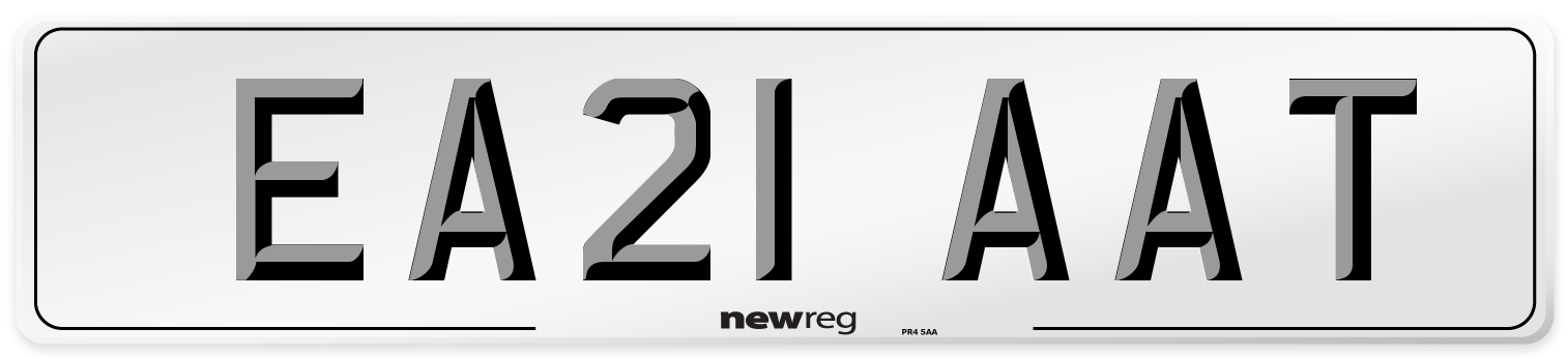 EA21 AAT Number Plate from New Reg